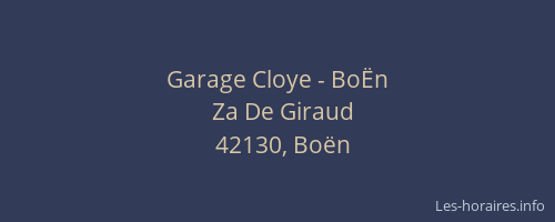 Garage Cloye - BoËn
