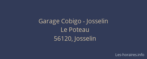 Garage Cobigo - Josselin