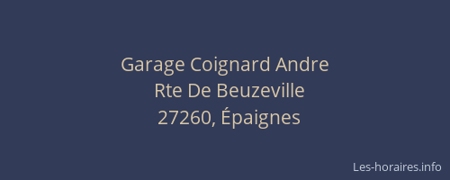 Garage Coignard Andre