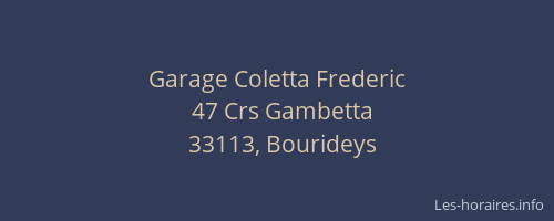 Garage Coletta Frederic
