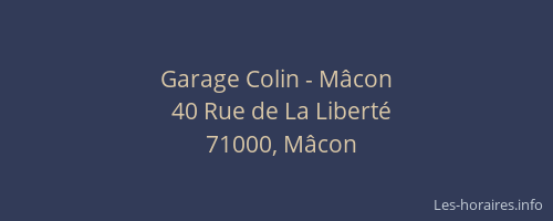 Garage Colin - Mâcon