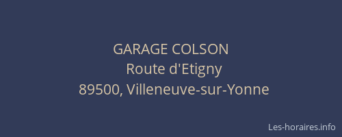 GARAGE COLSON