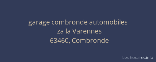 garage combronde automobiles