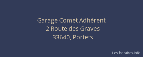 Garage Comet Adh&eacute;rent