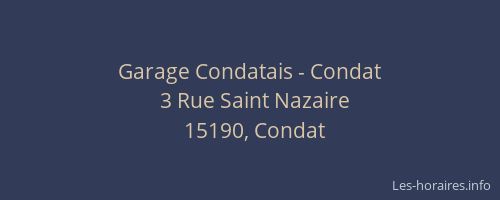 Garage Condatais - Condat