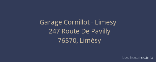 Garage Cornillot - Limesy