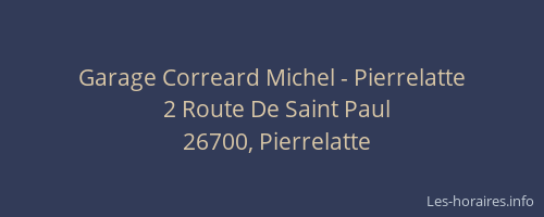 Garage Correard Michel - Pierrelatte