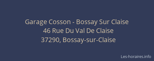 Garage Cosson - Bossay Sur Claise