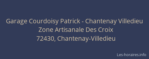 Garage Courdoisy Patrick - Chantenay Villedieu