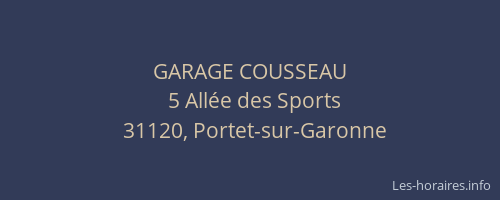 GARAGE COUSSEAU