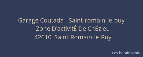 Garage Coutada - Saint-romain-le-puy