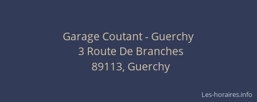 Garage Coutant - Guerchy