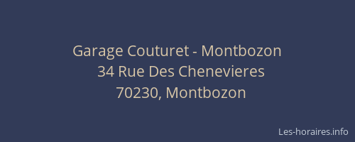 Garage Couturet - Montbozon