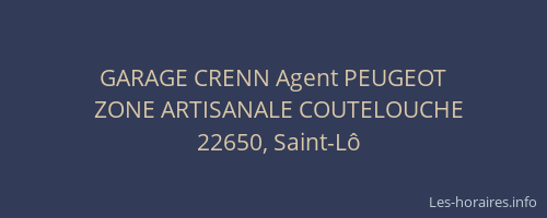 GARAGE CRENN Agent PEUGEOT