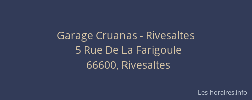 Garage Cruanas - Rivesaltes