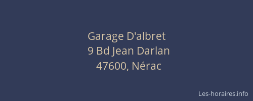 Garage D'albret