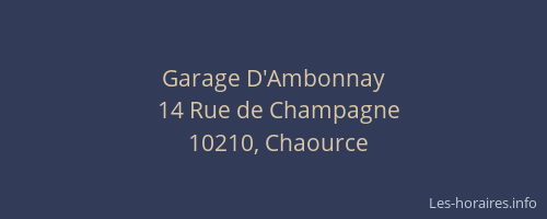 Garage D'Ambonnay