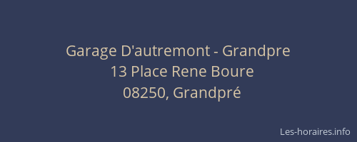 Garage D'autremont - Grandpre