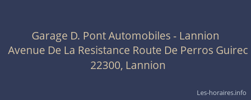 Garage D. Pont Automobiles - Lannion