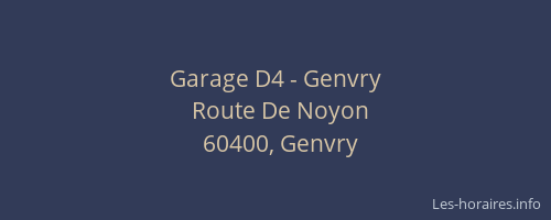 Garage D4 - Genvry
