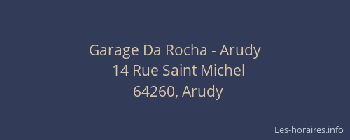 Garage Da Rocha - Arudy