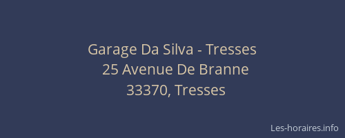 Garage Da Silva - Tresses
