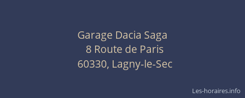Garage Dacia Saga