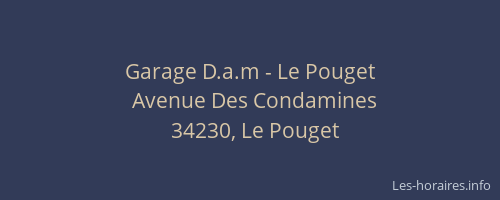 Garage D.a.m - Le Pouget