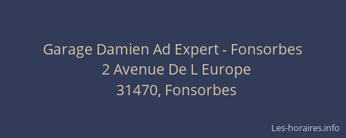 Garage Damien Ad Expert - Fonsorbes