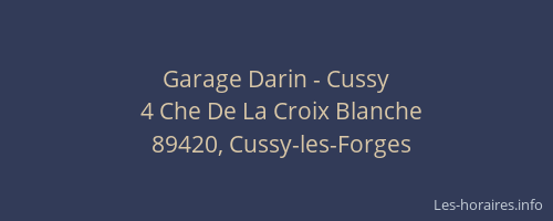 Garage Darin - Cussy