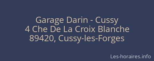 Garage Darin - Cussy