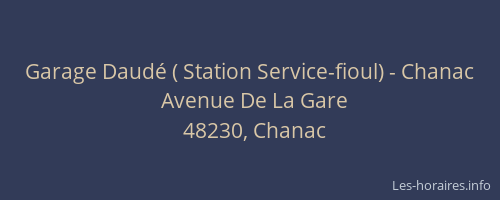Garage Daud&eacute; ( Station Service-fioul) - Chanac