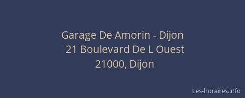 Garage De Amorin - Dijon