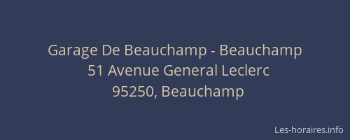 Garage De Beauchamp - Beauchamp