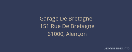 Garage De Bretagne