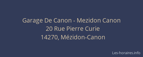 Garage De Canon - Mezidon Canon