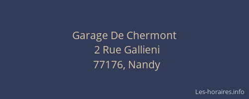 Garage De Chermont
