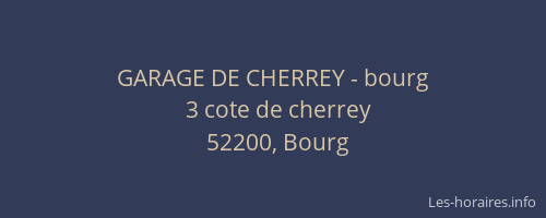GARAGE DE CHERREY - bourg