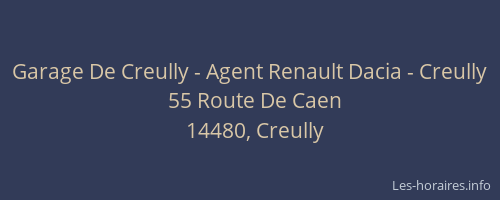 Garage De Creully - Agent Renault Dacia - Creully