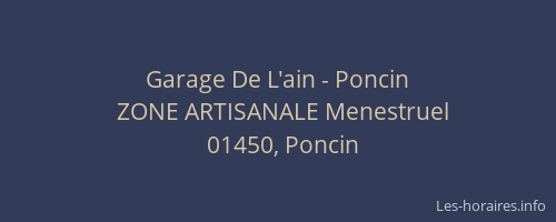 Garage De L'ain - Poncin