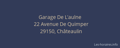 Garage De L'aulne