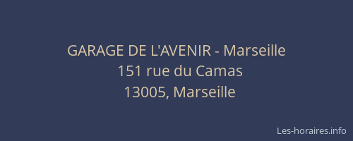 GARAGE DE L'AVENIR - Marseille