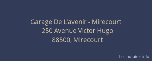 Garage De L'avenir - Mirecourt