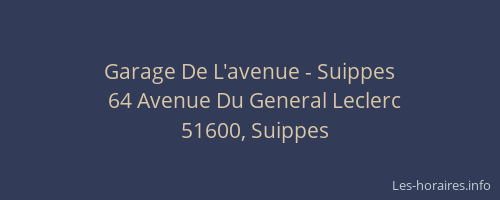 Garage De L'avenue - Suippes