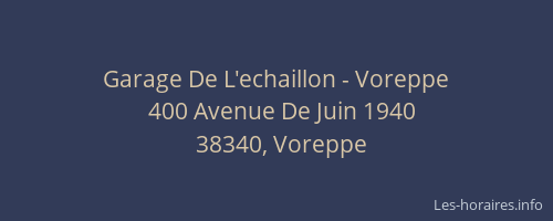 Garage De L'echaillon - Voreppe