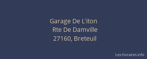 Garage De L'iton