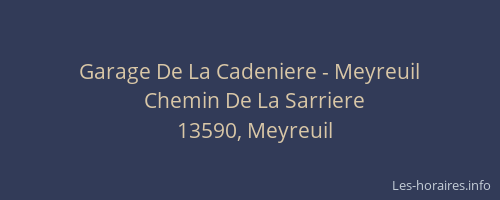 Garage De La Cadeniere - Meyreuil