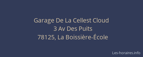 Garage De La Cellest Cloud