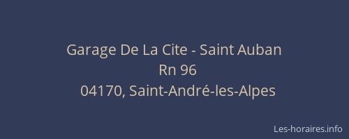 Garage De La Cite - Saint Auban
