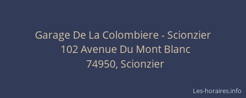 Garage De La Colombiere - Scionzier